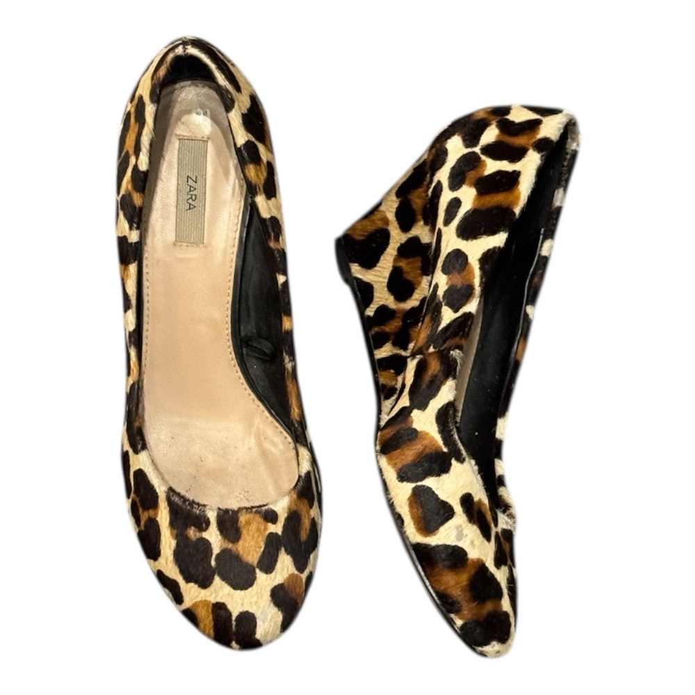 Zara Leopard Print Women's Wedges